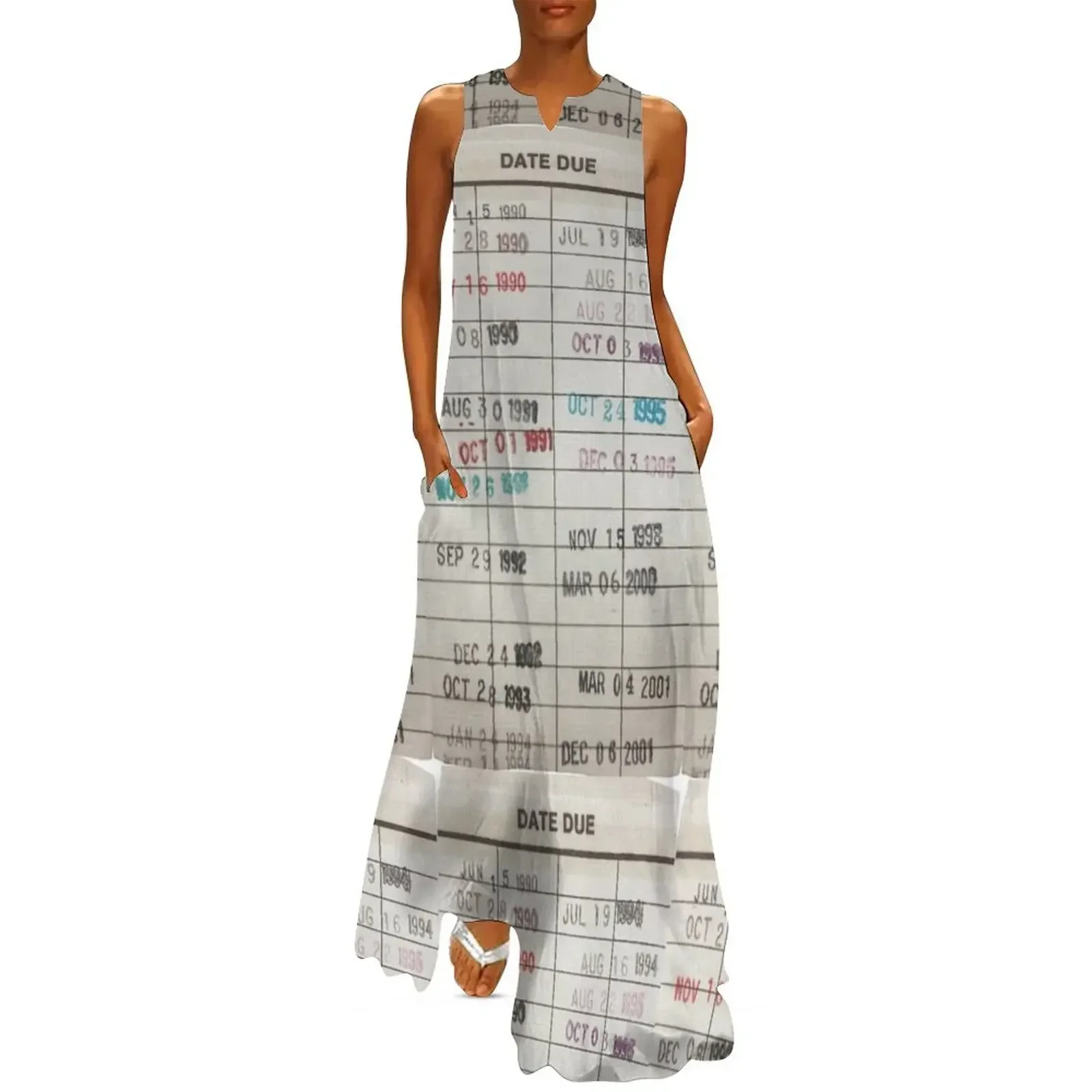 

Library Cards Long Dress elegant dress festival outfit women Aesthetic clothing women's fashion dresses Dress