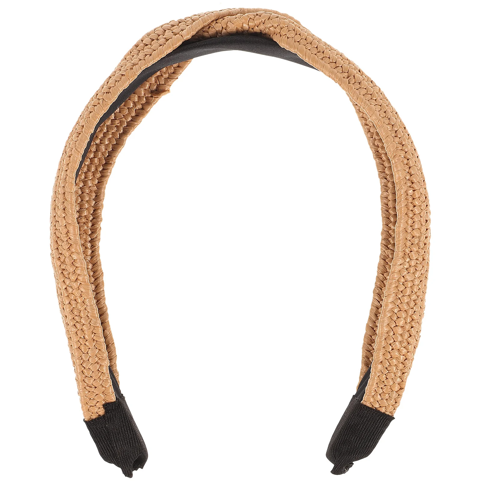 

Элегантная плетеная повязка для волос из соломы с узлом для вечеринок, встреч и повседневной носки