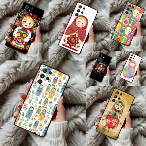 Russian Dolls Matryoshka Phone Case For Samsung Galaxy S24 S25 S26 Ultra S22 S23 Plus S21 S20 FE Note10 TPU Cover