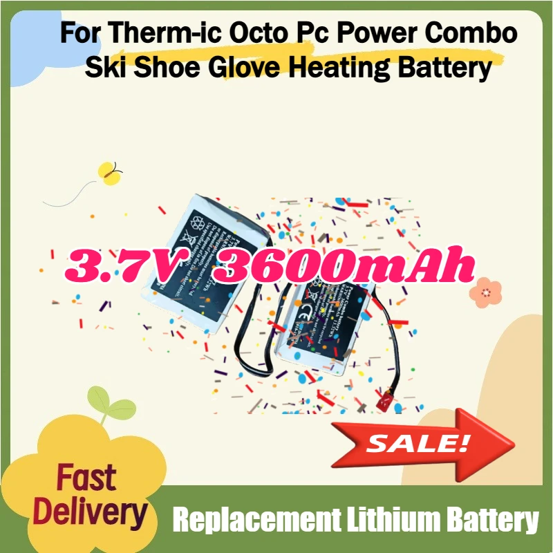 

【In Stock】Brand New 3.7V 3600mAh For Therm-ic Octo Pc Power Combo Ski Shoe Glove Heating Battery High-Performance Battery