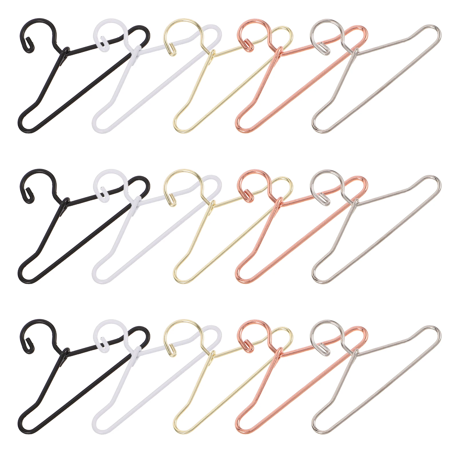 

50 Pcs Mini Hanger Hangers Miniature Clothes Dollhouse Decoration Accessories Clothing