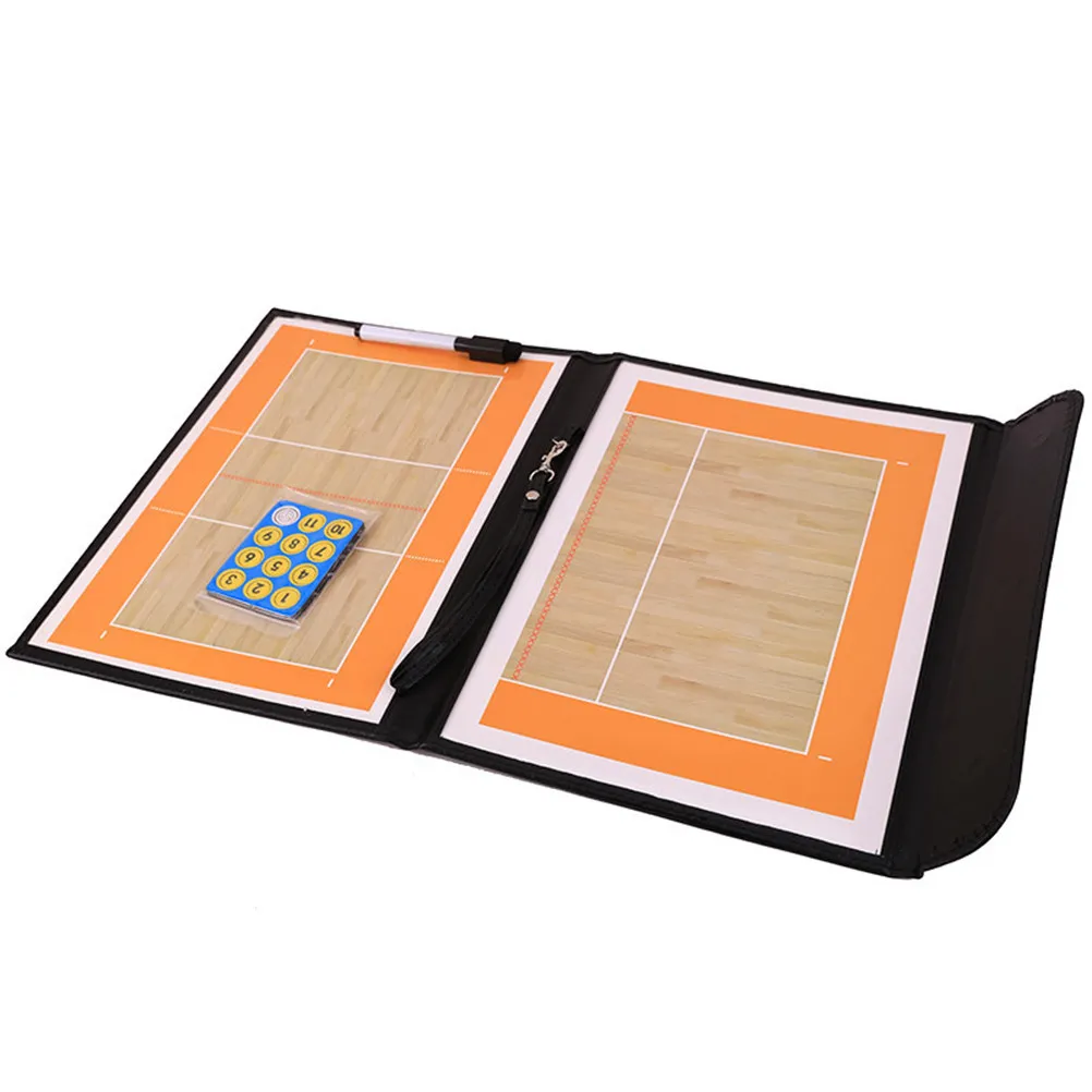 professional-folding-volleyball-coaching-board-two-section-magnetic-dry-erase-clipboard-lightweight-portable-tactical