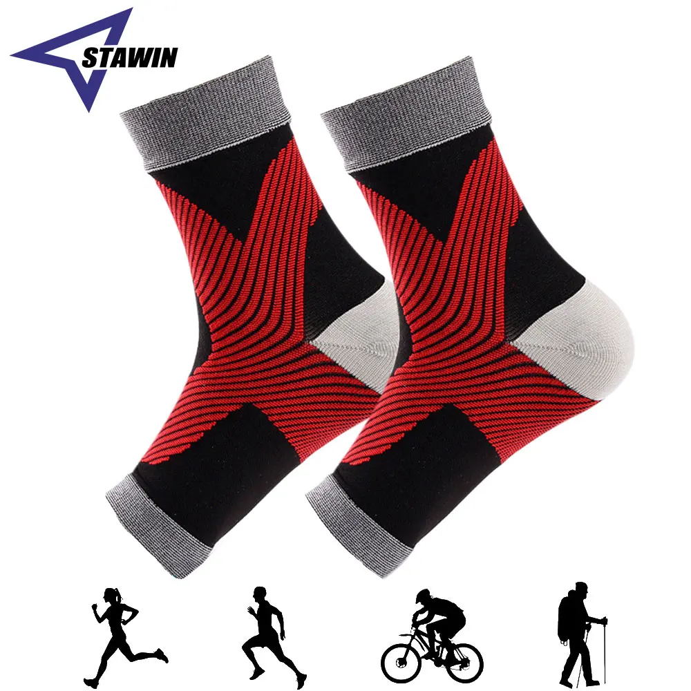 1Pair Sport Compression Ankle Brace Socks for Plantar Fasciitis, Achilles Tendonitis Relief,Ankle Sleeve for Heel Spurs Swelling