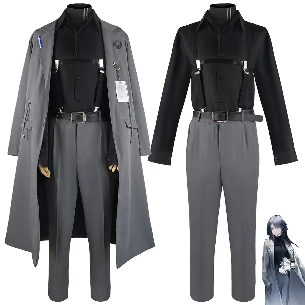 Vintage Gothic Sets Black Director Men Women Player Windbreaker Set Carnival Halloween Cosplay Costume Stage Party Outfit Hanfu