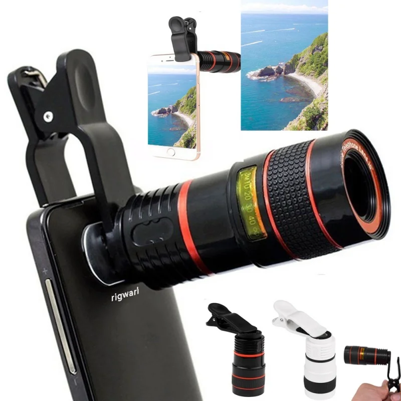 Monocular Binoculars Mini Portable Mobile Phone Telescope with Holder Outdoor Camping Hunting Birdwatching Telescopes