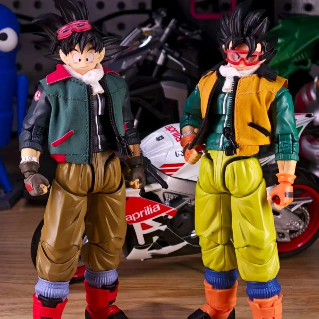 Dragon Ball Anime Shf Goku gafas de sol y bufandas hechas a mano ropa construcción en alambre de hierro es adecuada para juguete humanoide móvil 1/12