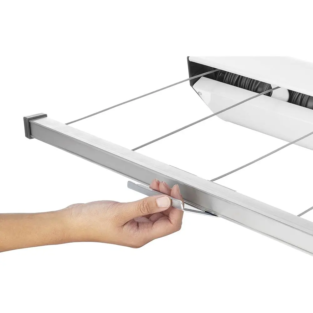 Rack de secagem de roupas retrátil compacto de 5 linhas