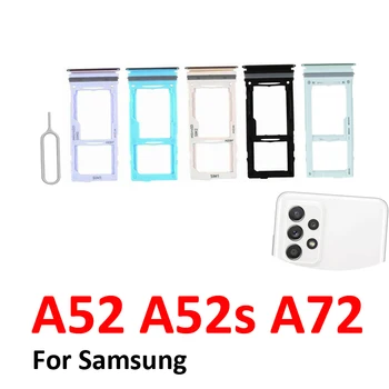 For Samsung Galaxy A52 A52s A72 4G 5G Phone New SIM Card Tray Housing Micro SD Slot Drawer Holder Pocket Parts 1