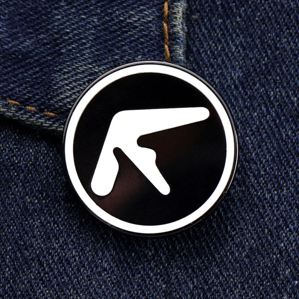 Aphex Twin Logo Black And White Pin Richard James Music Band Badge