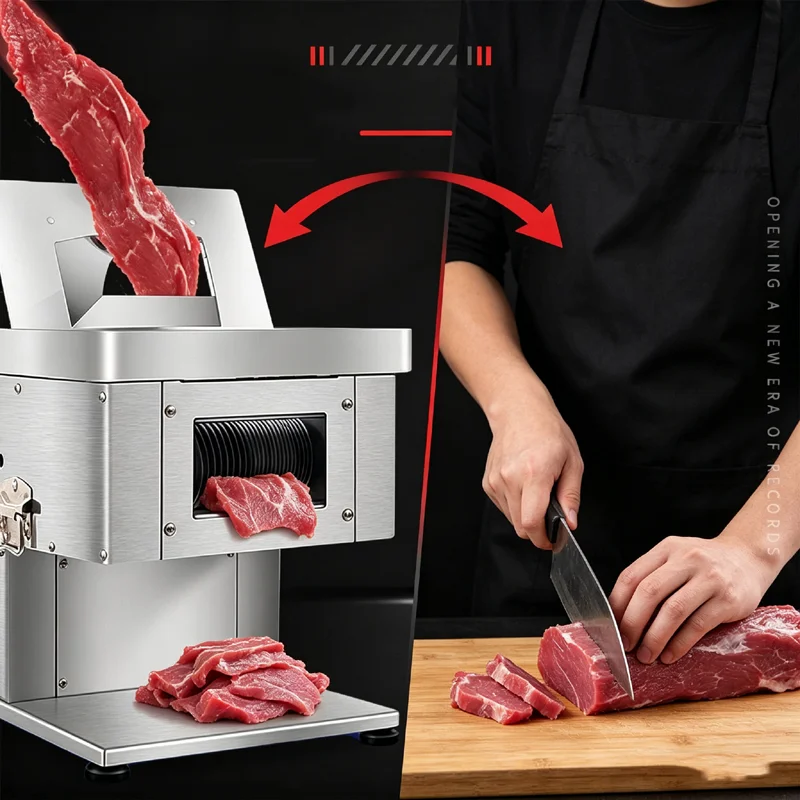 

Коммерческая автоматическая машина для нарезки свежего мяса, многофункциональный измельчитель мяса, машина для нарезки баранины и свинины