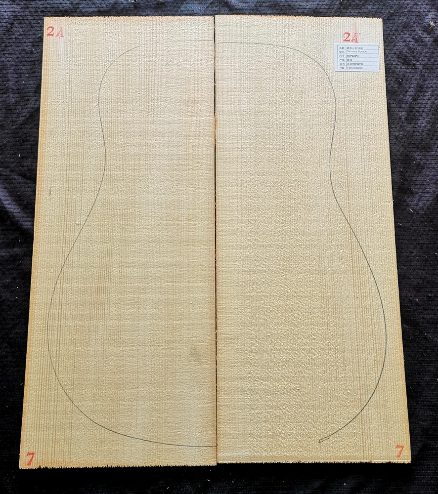 

HUATOOL- AA Folk Single Board Guitar Spruce German Spruce Making Guitar Accessories Materials