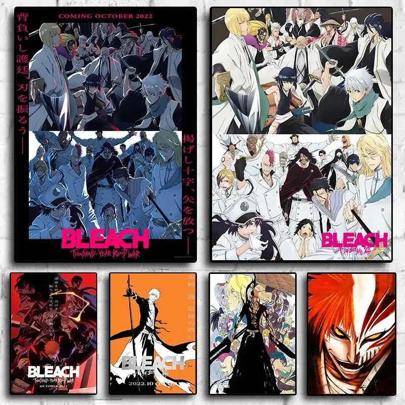 Japans neuestes Anime-Poster Bleach: Tausendjähriger Blutkrieg, Heimdekoration, Gemälde, Wandkunst, ästhetische Raumdekoration, Poster