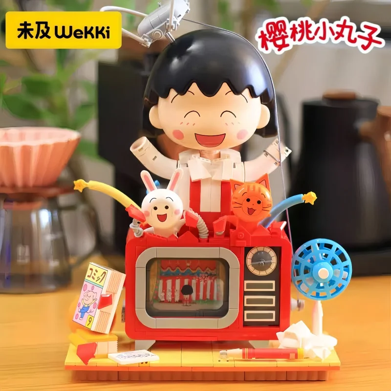 

Maruko's Amazing Show Assembling Building Blocks Chibi Maruko-chan Kawaii Anime Model Desktop Collectible Ornaments Holiday Gift