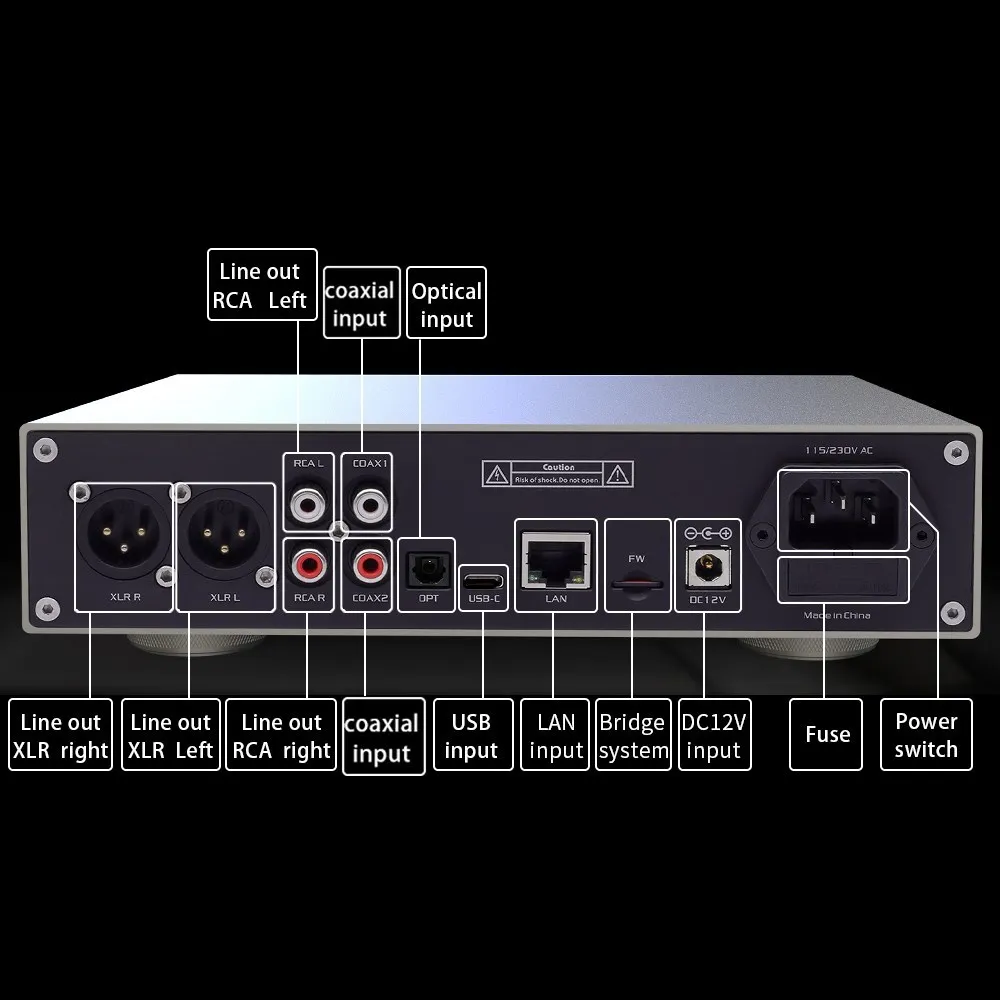 Gustard Audalytic AH90 Streamer Decoder AK4499EX DAC Headphone Amplifier 4.4mm Balanced AMP Audio Preamplifier