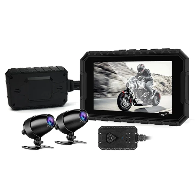 New Arriving 3 Inch 150 Degree 1080P Dual Lens DVR Waterproof HD Video Dash Motorcycle Camera Rear View Camera