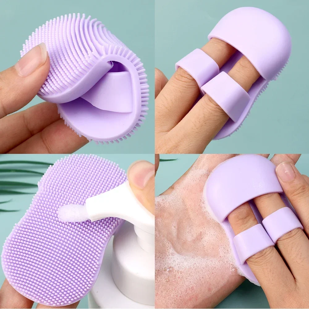 Mini Finger Wash Brush Silicone Facial Deep Pore Skin Care Scrub Cleanser Tool Soft Deep Cleaning Massage Brushes Makeup Brush