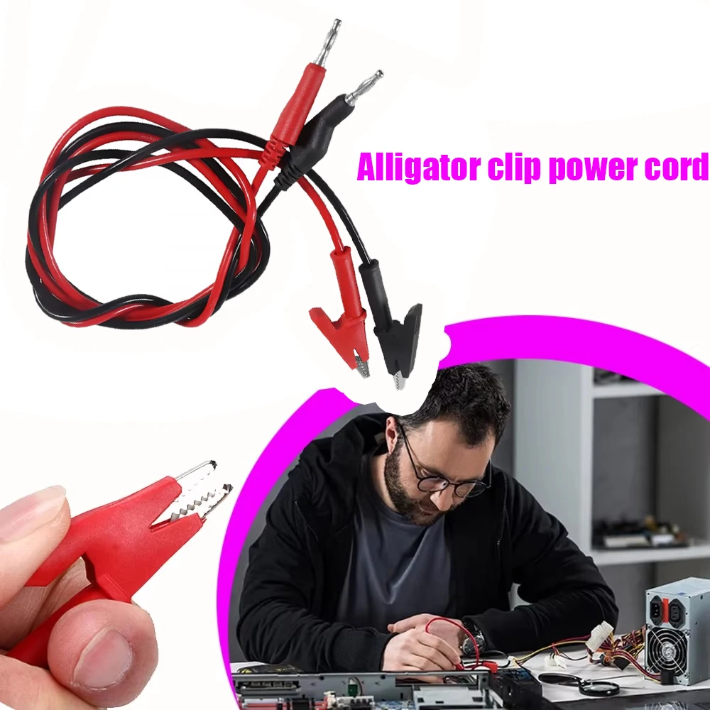 

Banana To Alligator Clip Test Leads Pure Copper Banana Plug Test Probe Leads Multimeter Electrical Testing Jumper Leads Repair