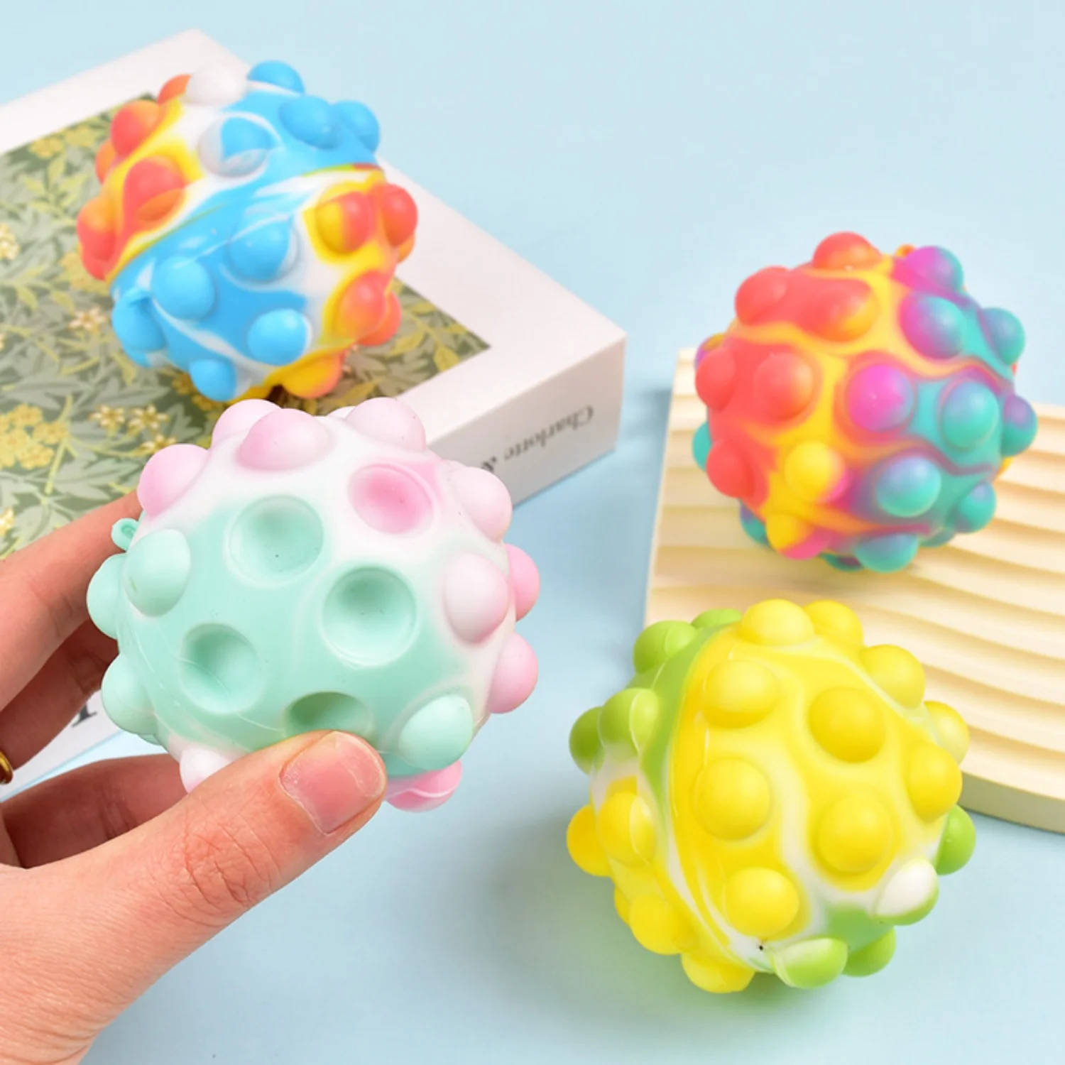 Push Pop Bubble Fidget Sensorisches Spielzeug 3D-Stressbälle für Autismus, Stress, Angst, Klassenzimmerpreise, Studentengeschenke – Detail 10