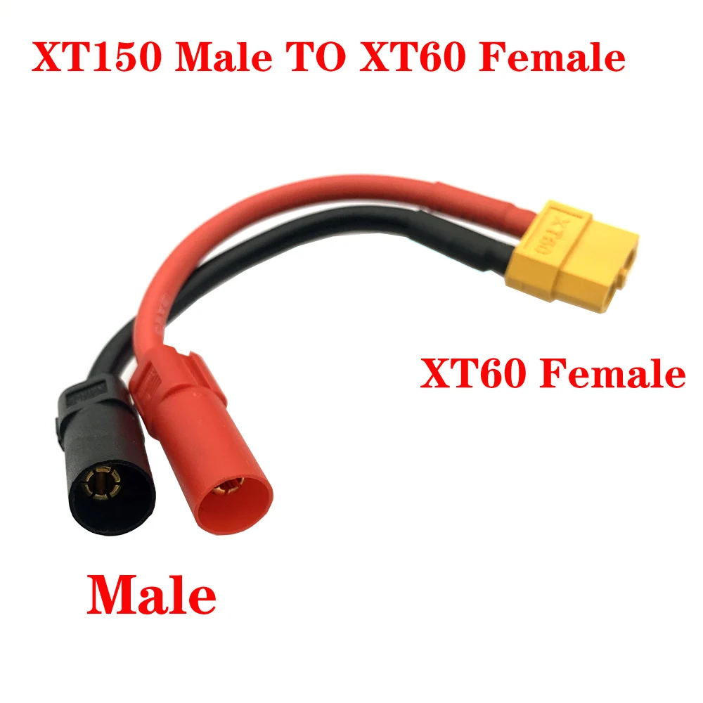 1PCS XT90/XT60 To XT150 Silicone Cable Plug Adapter 12AWG for RC FPV Balanced Charging Conversion Wire Circuit Connector DIY