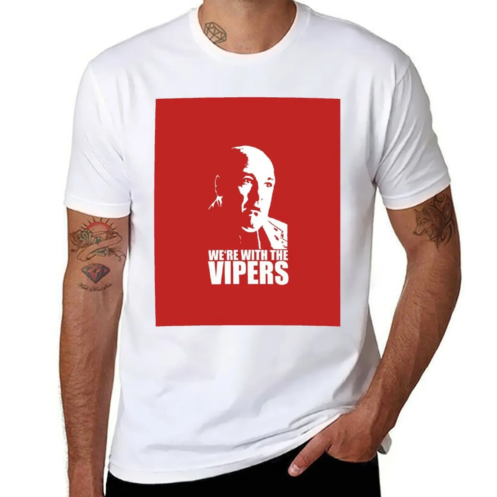 

Sopranos Tony Soprano we're with the Vipers T-shirt white T-Shirt Moisture Wicking Athletic T-Shirt