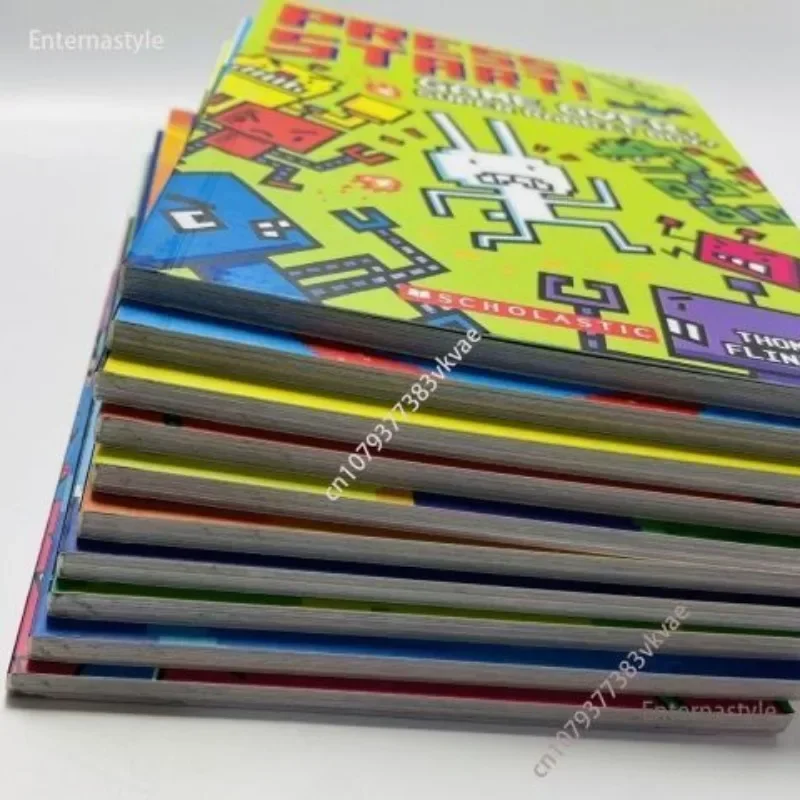 ¡10 libros en inglés Press Start! Super Rabbit Boy, edición de lectura, ramas escolares, dibujos animados para niños