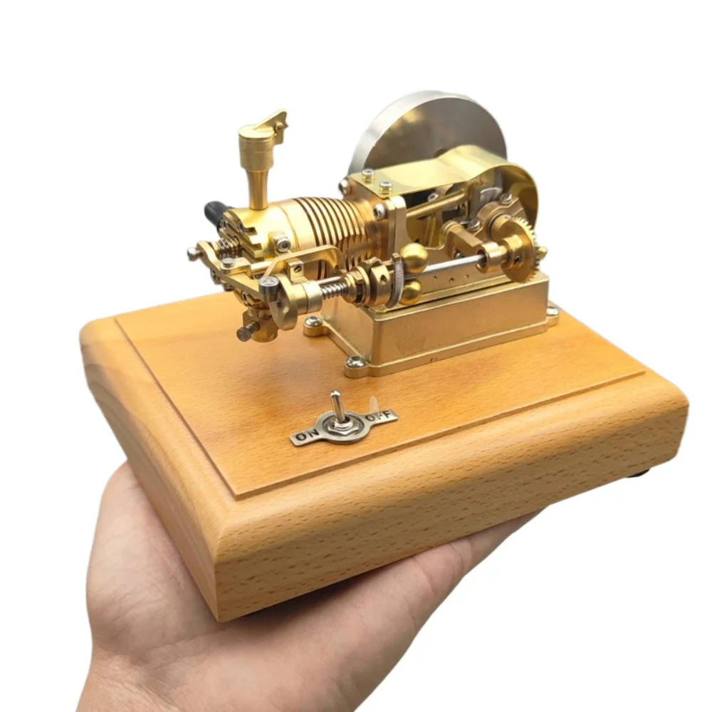 M20 Mini Single Cylinder Large Wheeled Internal Combustion Engine Model Starter Starter Base Metal Engine Model Finished Product