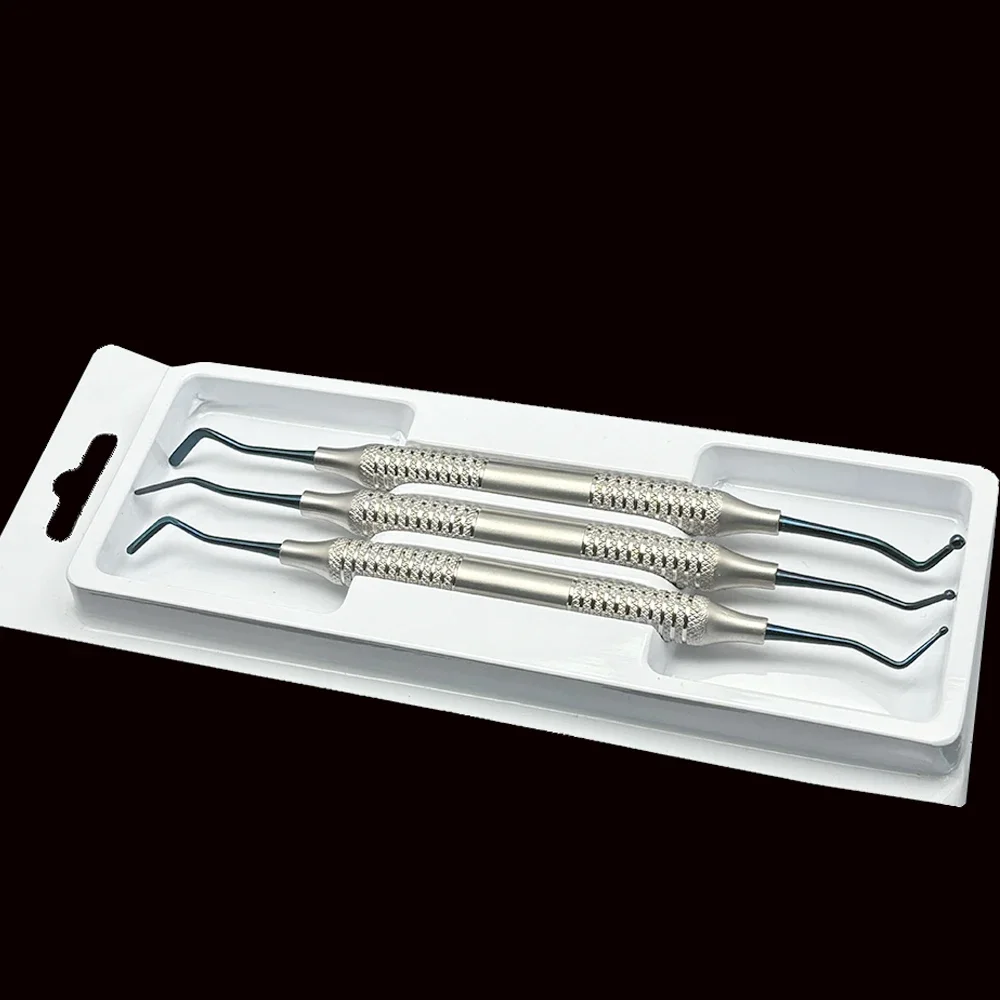 3Piece Dental Composite Resin Filling Spatulas Set Lightweight Non-Stick Coating for Dentists Teeth Repair and Filling Kit view 2