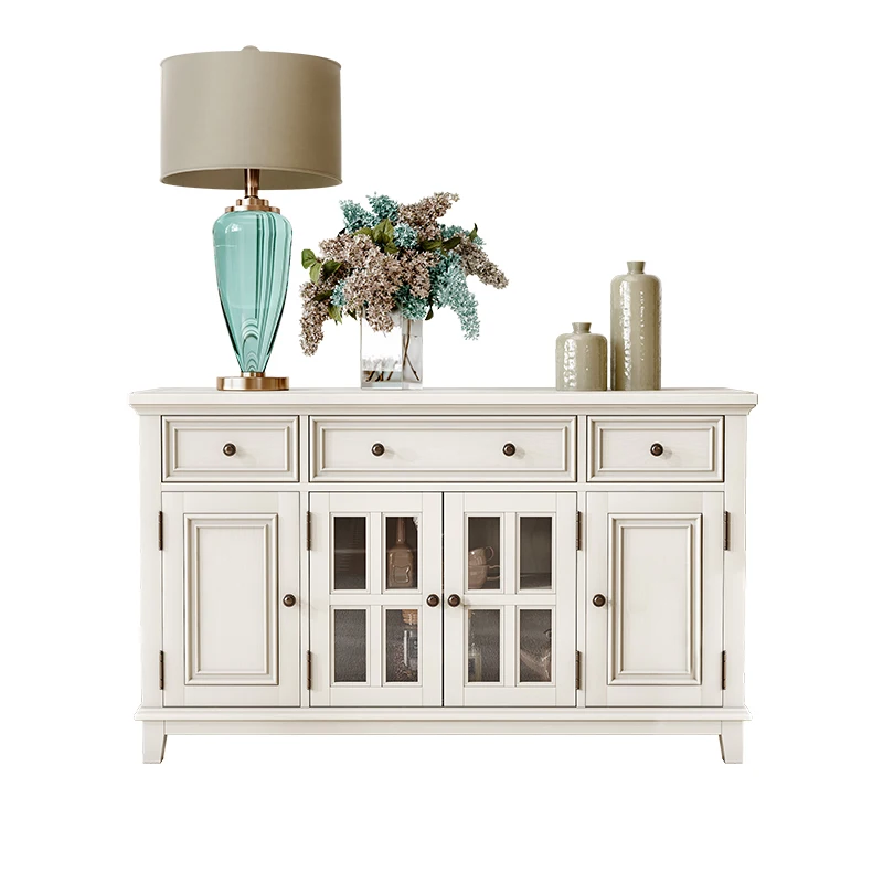 

American wall wine cabinet household modern simple restaurant solid wood storage cabinet