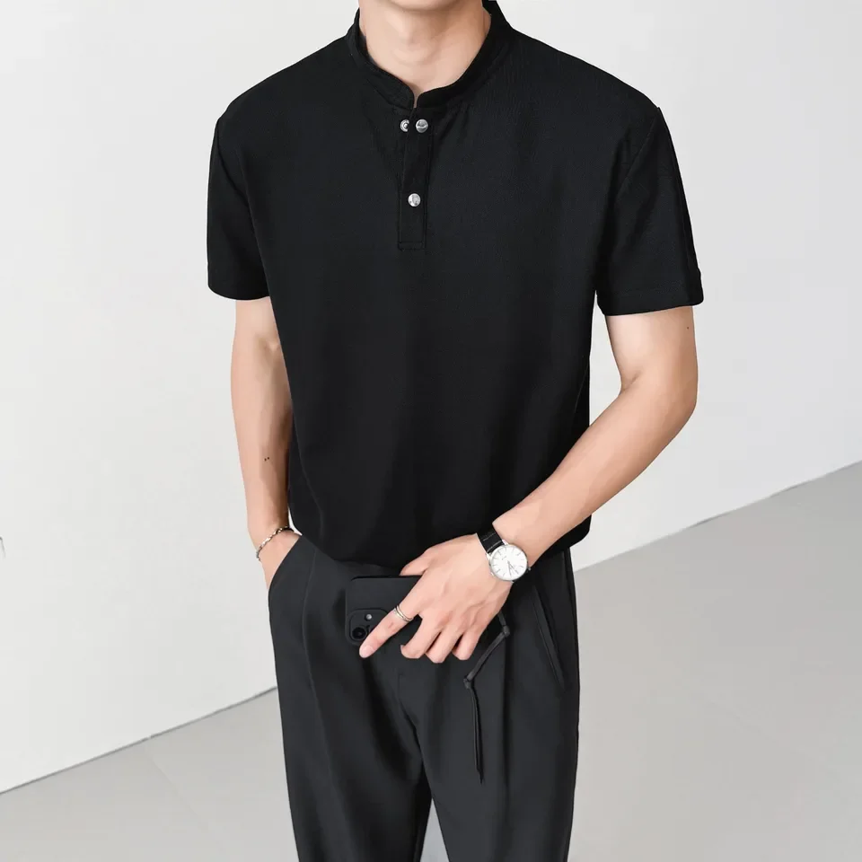 Summer New Fashion American Mens Solid Color Casual Trendy Short Sleeve O-neck Sports T-shirts Male