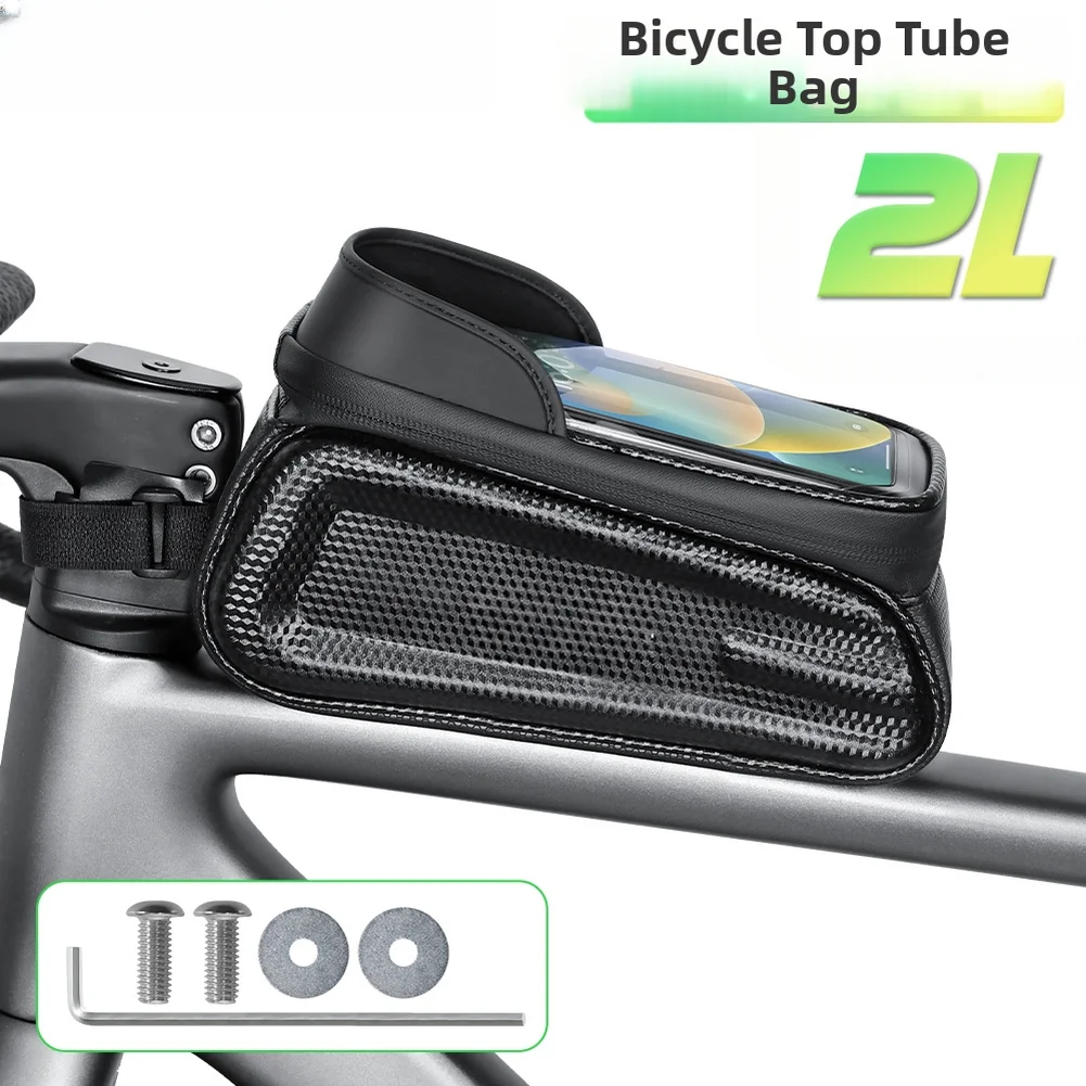 Waterproof Bike Backpack with Shell for 7.5 Inch Phones Compatible with Most Factory and for custom Built Bicycle Frame Models