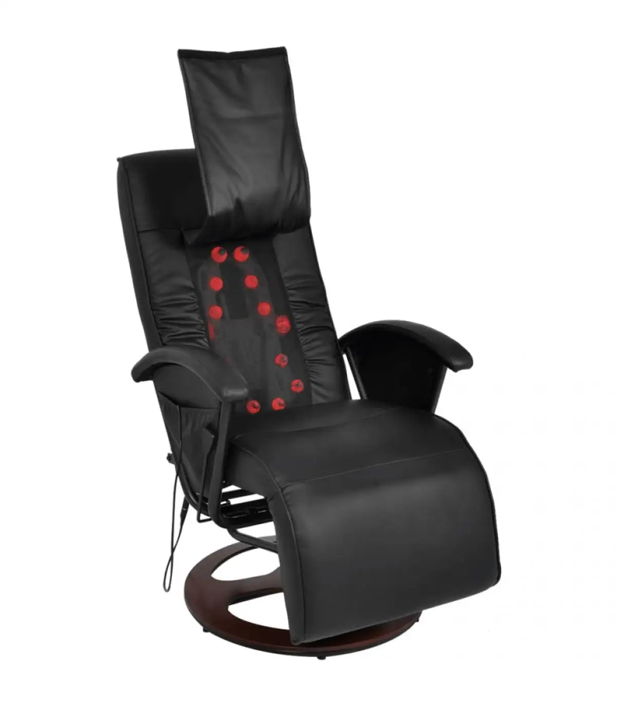 Black synthetic leather shiatsu massage chair electric massage chairs