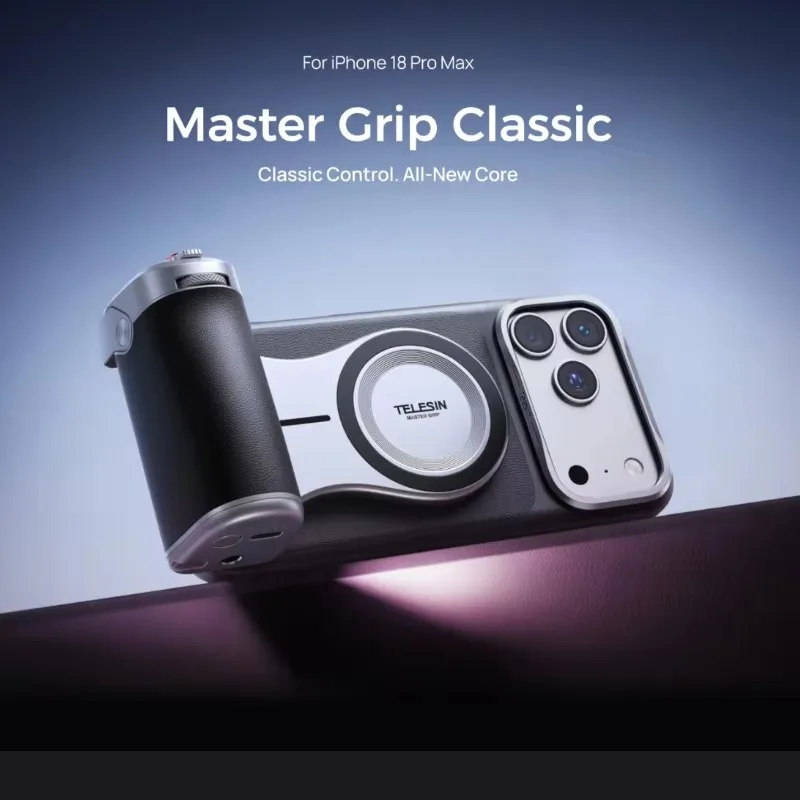 Master Grip Classic for IPhone 18 Pro Max - 32N Magnetic, Bluetooth Shutter, Zoom Lever, Mode Dial