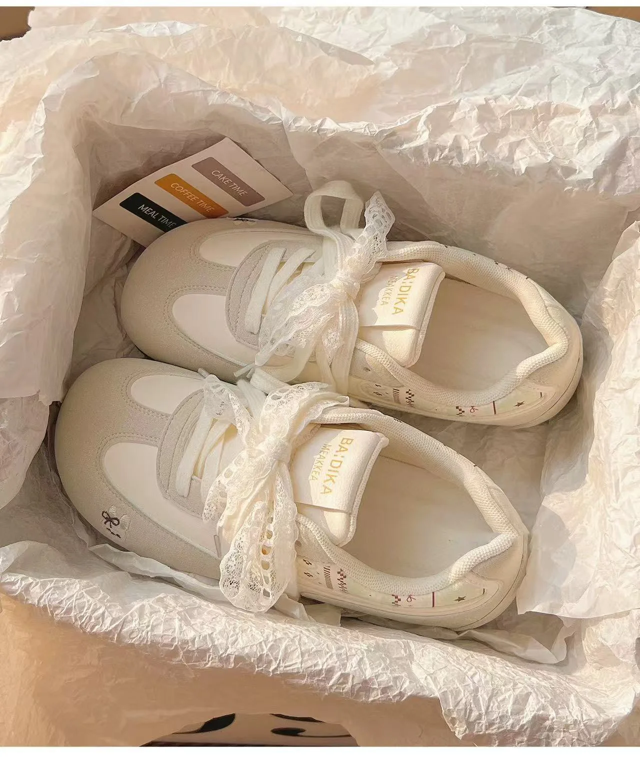 

Kids' Casual Shoes Sneakers PU Leather Solid Color Lace Spring Shoes For Girls Breathable Anti-slip White Shoes Size 30-37