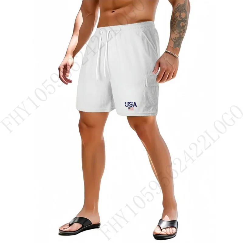 

High quality Men's printed pocket Shorts Summer Men 2025 New Fashion casual straight Shorts Trend Cargo shorts