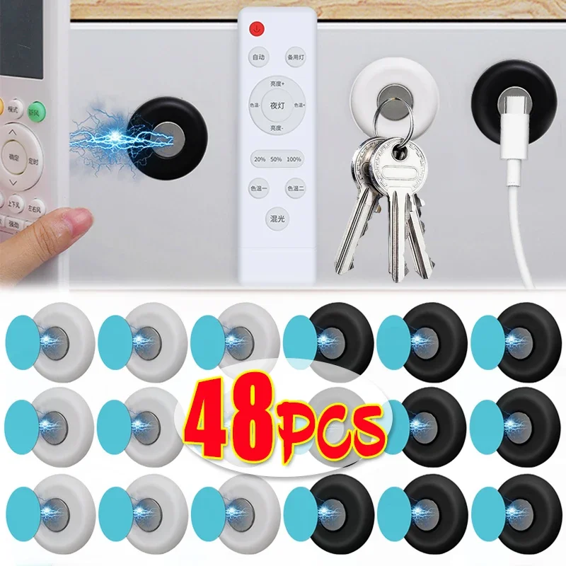 New Strong Magnetic Hooks For Remote Control Wall-mounted Invisible Magnet Holder Anti-Lost Fridge Sticker Home Office Organizer