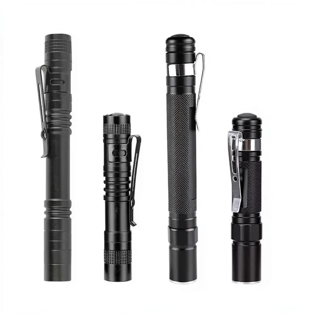Portable Penlight High Power LED Torch Pocket Size Aluminum Flashlight With Clip For Daily Carry Hunting Hiking Gear
