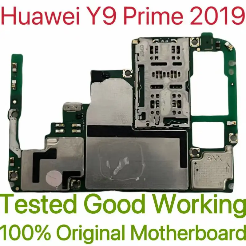 Original Unlocked Main Board For Huawei Y9 Prime 2019 Mainboard Motherboard Unlocked With Chips Circuits Flex Cable