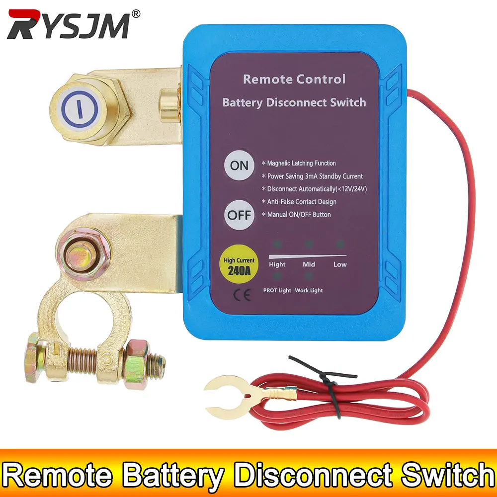 

AD Switch Battery Disconnect Power Switch 12V 240A Shut Off Cut Off Kill Switch With Remote Control Switch For Car Truck