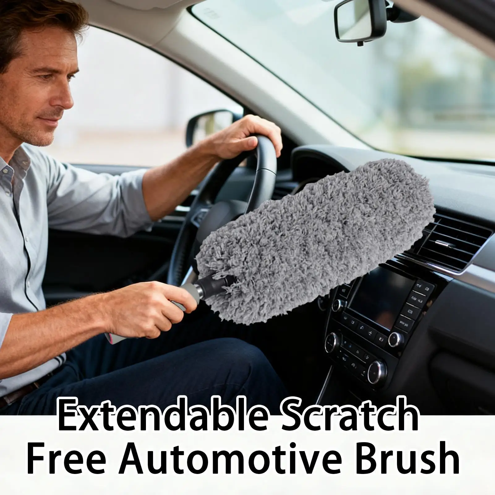 Duster For Car Extendable Scratch Free Detailing Duster Car Dust Brush For Automotive Truck Interior Exterior Dashboard