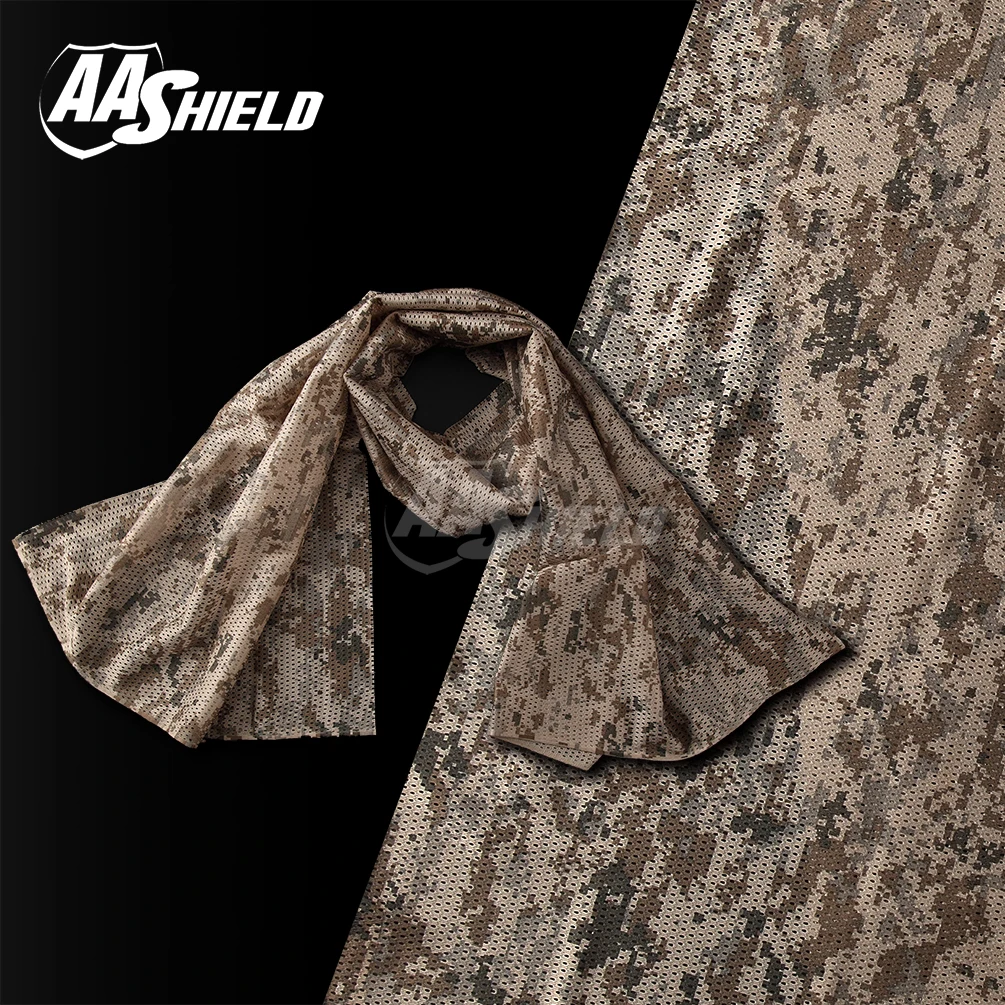 AA Shield Camo Tactical Scarf Outdoor Military Neckerchief Forest Hunting Army Kaffiyeh Scarf Light Weight Shemagh Multi-color