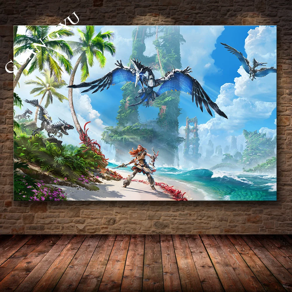 Horizon Zero Dawn Game Artwork Posters and Prints Wall art Decorative Picture Canvas Painting For Kids Living Room Home Decor 03