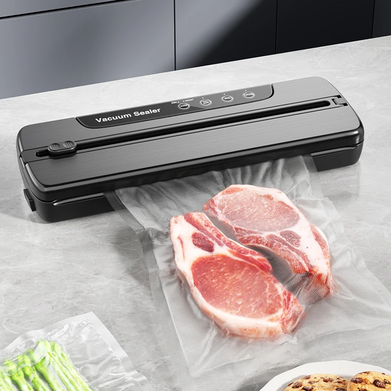 

Высококачественный автоматический вакуумный упаковщик для продуктов с мощным насосом, бытовой, из пластика, электрический, для сохранения свежести