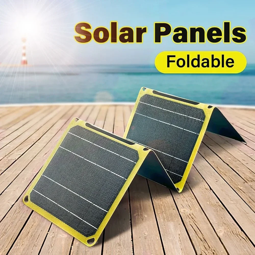 40W Foldable Solar Panel Outdoor Portable Emergency Power Generator 5V 9V 12V USB Output Mobile Phone Charging Power Supply