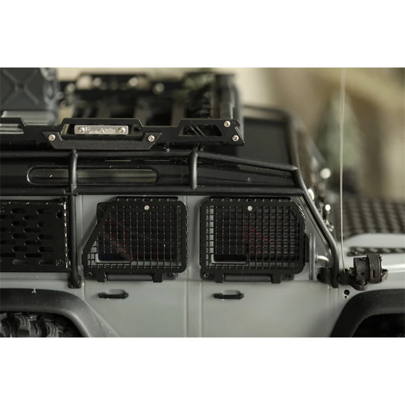 Metalowa symulacja przesuwna osłona okna drzwi dla 1/18 gąsienica RC Traxxas TRX4M TRX-4M Defender części zamienne