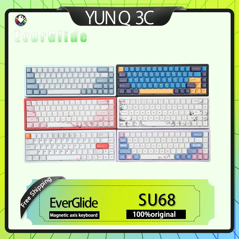 Everglide Su68  Magnetic Switch Keyboard Aluminium Alloy 8k Low Delay Hot Swap Rgb Mechanical Keyboard Gasket Pc Gamer