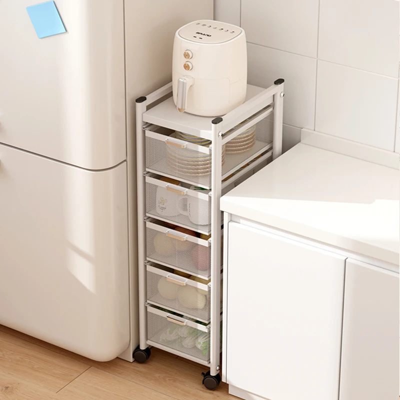 Drawer crevice rack, kitchen rack, floor-to-ceiling multi-layer corner crevices