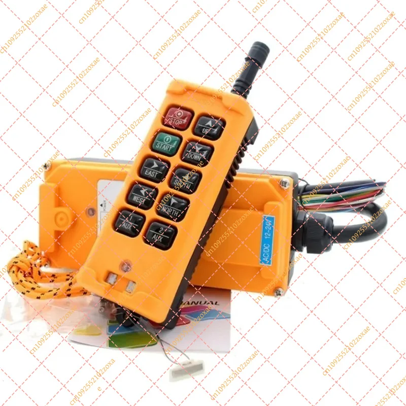 Industrial Wireless Crane Remote Control System 10CH 1TX Speed Control Hoist Switch for Lifting Equipment