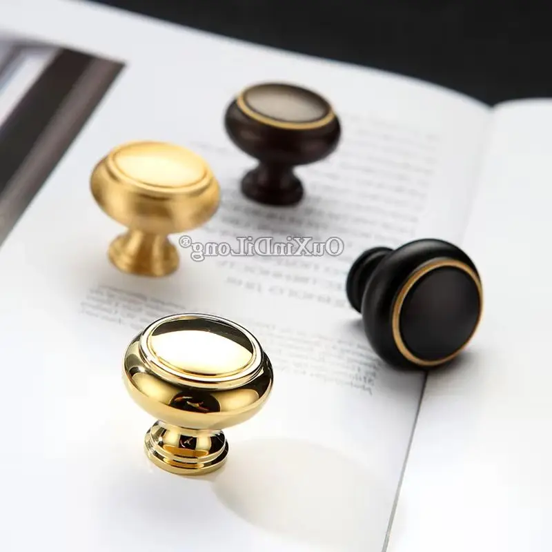 New Arrival 2PCS Solid Pure Brass Furniture Handles Drawer Pulls Cupboard Wardrobe Dresser Kitchen TV Wine Cabinet Pulls Knobs