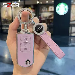 2 3 Buttons Soft TPU Car Flip Key Cover Case Holder Shell For Mazda 2 3 5 6 CX7 CX9 RX8 MX5 MPV Demio Fob Keychain Bag Protector