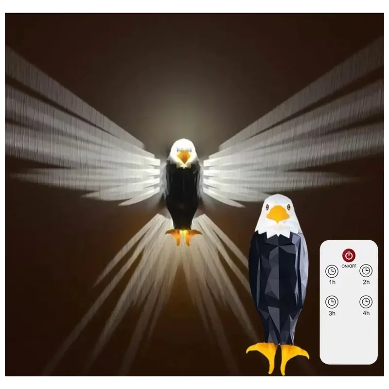 Anime Cartoon Creative Eagle Shaped Night Light Cute Animal Projection LED Wall Light Atmosphere Party Decoration Hanging Lights